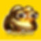Gold frog head logo with PepeGold text below, set against a yellow background.